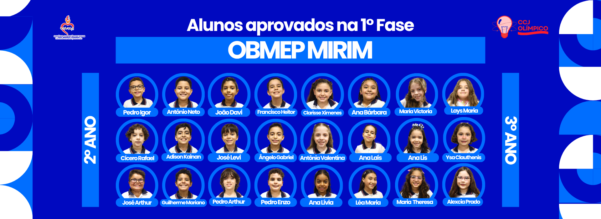 1°FASE OBMEP MIRIM - 2° E 3° ANOS