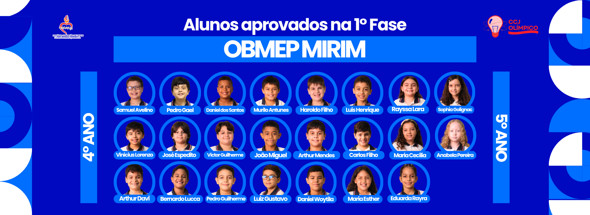 1°FASE OBMEP MIRIM - 4° E 5° ANOS
